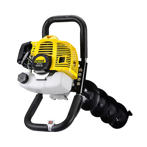 Мотобур HUTER GGD-52 (2кВт, 53см3, 2,72л.с, АИ-92)