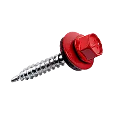 Саморез кровельный со сверлом по металлу RAL 3003 (рубиново-красный) 5.5х25